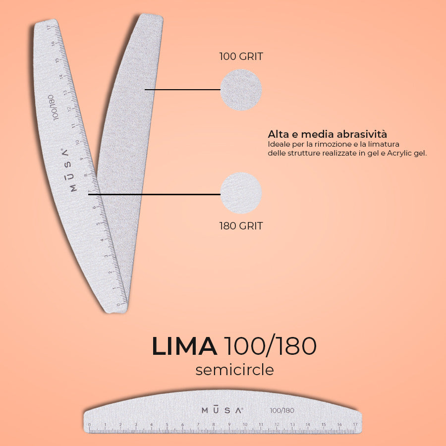 Nagų dildė su liniuote 100/180 gr