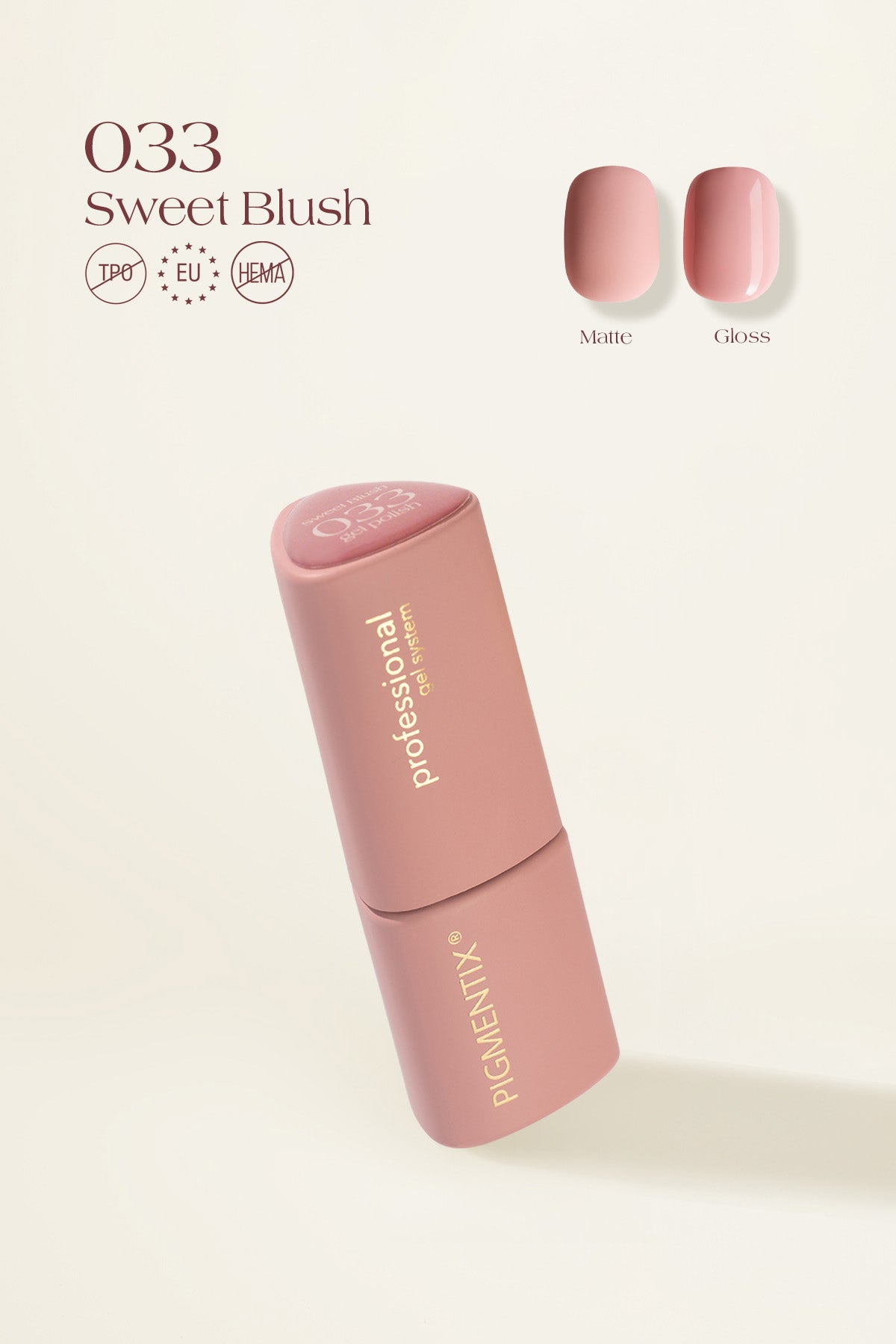 Pigmentix gelinis lakas Sweet Blush 033
