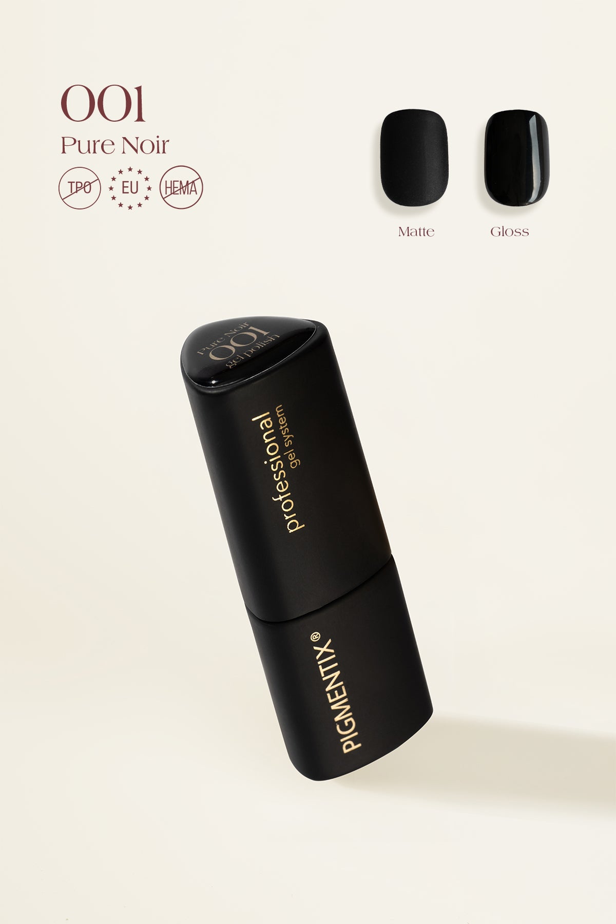 Pigmentix gelinis lakas Pure Noir 001