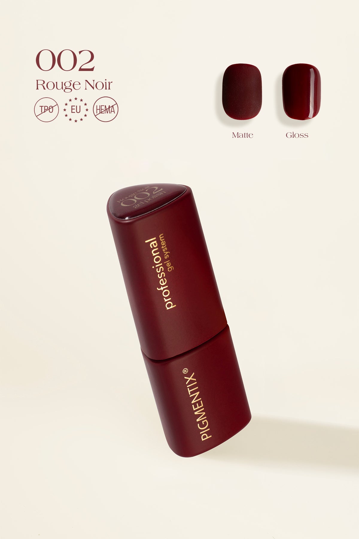 Pigmentix gelinis lakas Rouge Noir 002