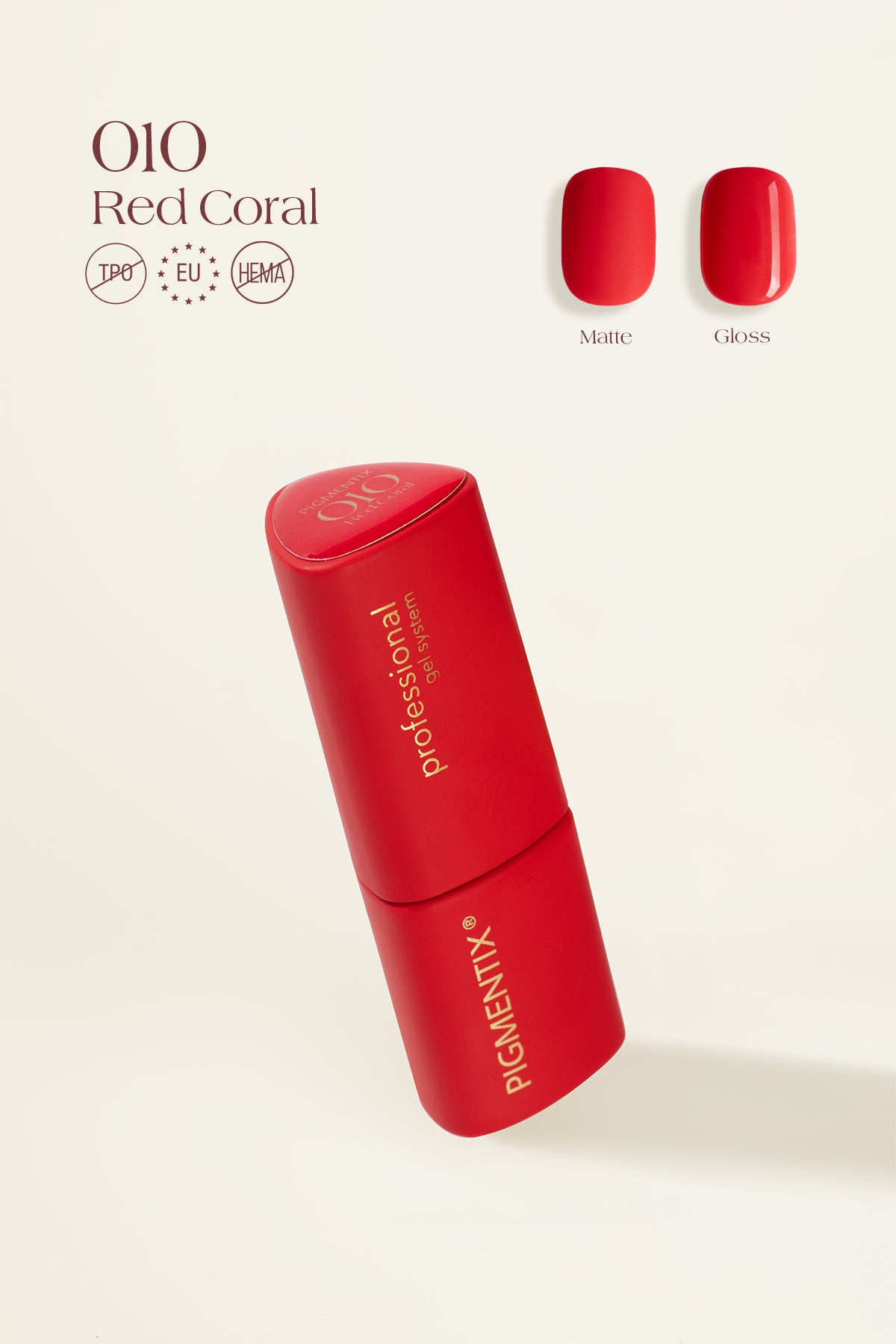 Pigmentix gelinis lakas Red Coral  010