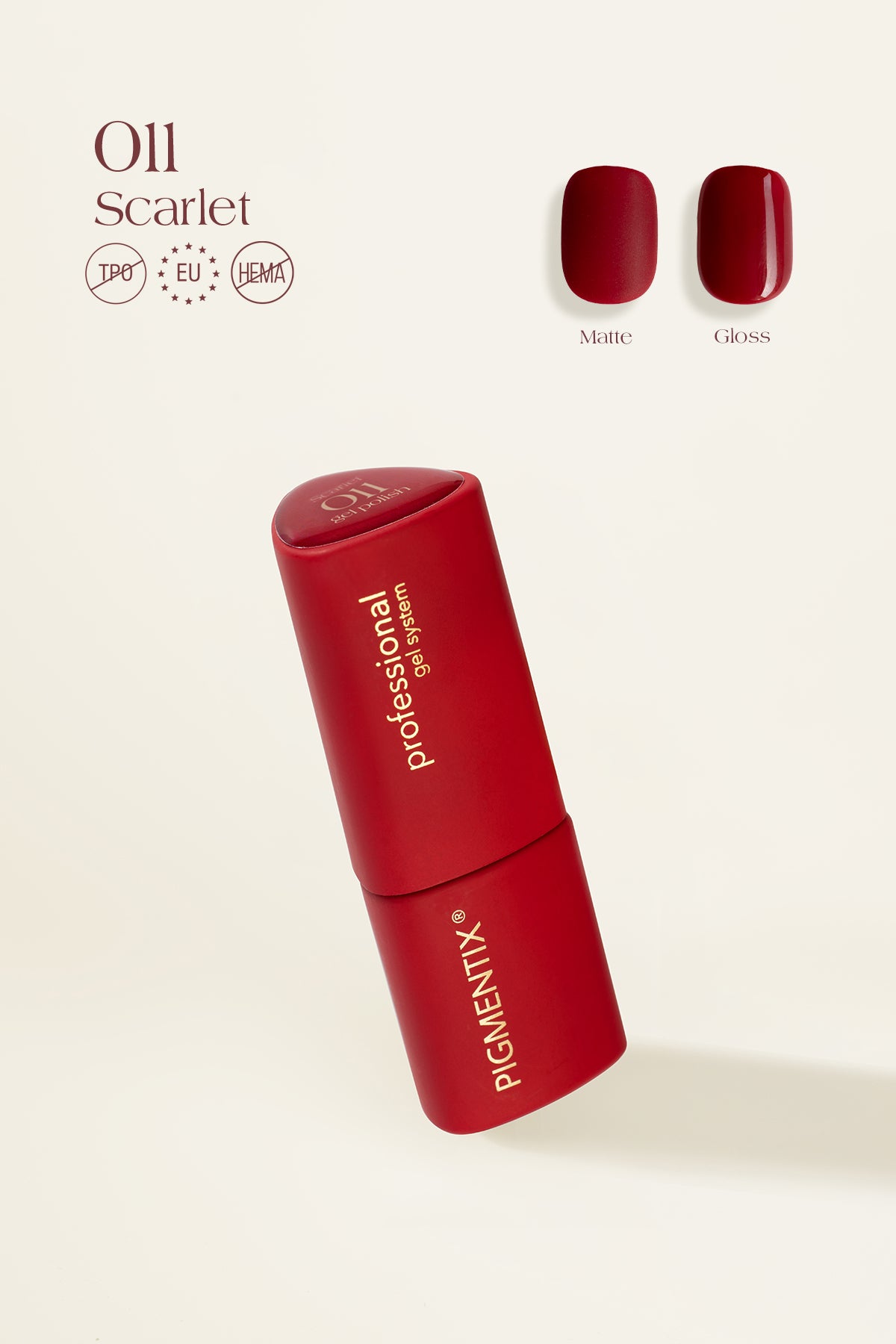 Pigmentix gelinis lakas Scarlet  011