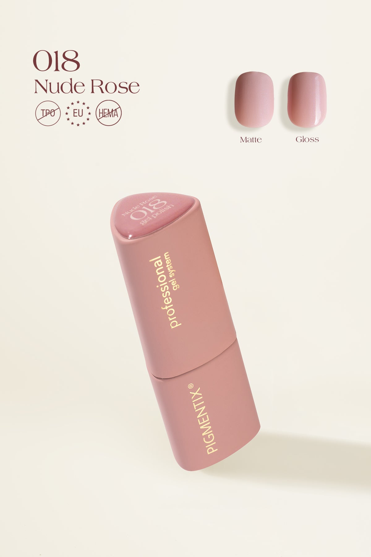 Pigmentix gelinis lakas Nude Rose 018