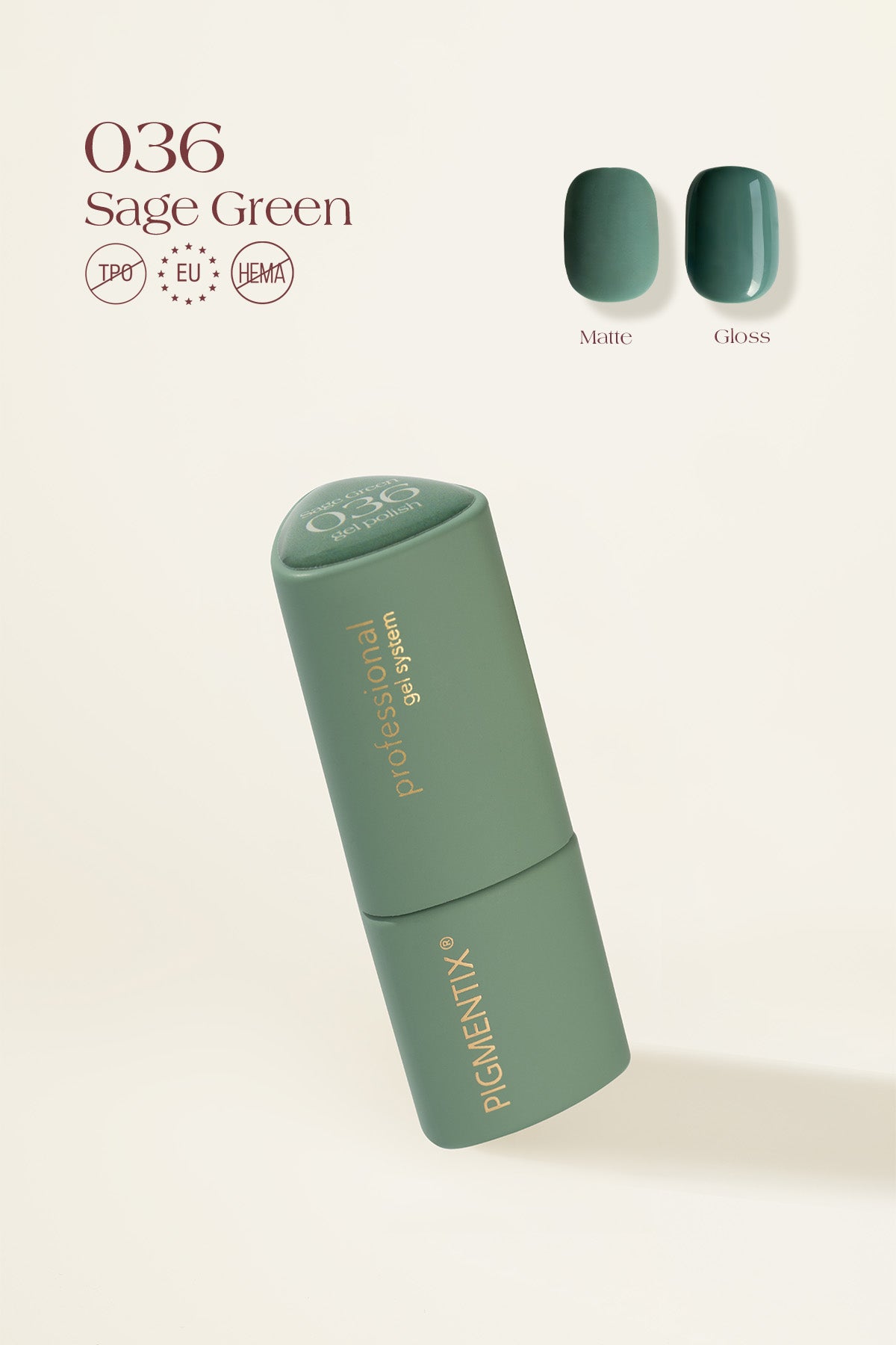 Pigmentix gelinis lakas Sage Green 036